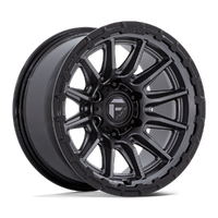 Piston FC866 17x8.5 6x139.7 +25mm Matte Gunmetal Gloss Black Lip