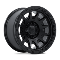 Fortress FC884 17x8.5 5x127 +25mm Matte Black Gloss Black Lip