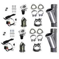 2.5in Aluminized Mild Steel Electronic Dual Exhaust Cutout w/Slip Fit & Band Clamp