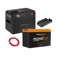 iTechworld - Premium Portable Dual Battery Kit - 120Ah Lithium