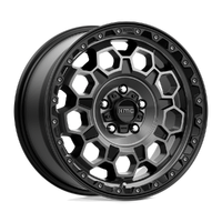 Trek KM545 17x8 5x108 +38mm Satin Black Gray Tint Clear Coat