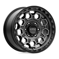 Trek KM545 17x9 6x114.3 +18mm Satin Black Gray Tint Clear Coat