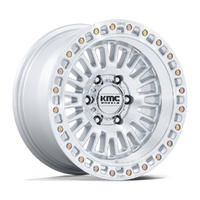 Aztec KM554 17x8.5 6x114.3 +25mm Gloss Silver Machined