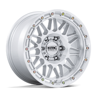 Attack KM555 17x8.5 5x127 -10mm Gloss Silver Machined