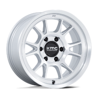 Range KM729 17x8.5 5x127 -10mm Gloss Silver Machined Face