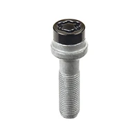 Wheel Lock Bolt Set - 4pk. (Radius Seat) M14X1.5 / 17mm Hex / 45.0mm Shank Length - Black