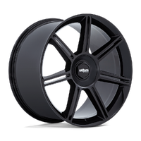 Fra 22x10 5x130 +56mm Gloss Black Matte Black Spokes