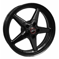 92 Drag Star Bracket Racer 15x10 5x4.50BC 6.25BS Gloss Black Wheel