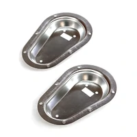 Recessed Bonnet Pin Plates - Black