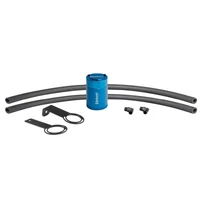 Universal 5/8in Connection 3oz Aluminum Oil Catch Can w/Mounting Bracket - Blue